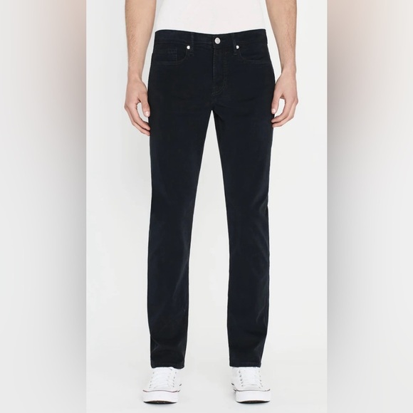 Frame Men's L'Homme Slim Brushed Twill Pants in Navy Sz 28 Denim Classic Office - Picture 1 of 12